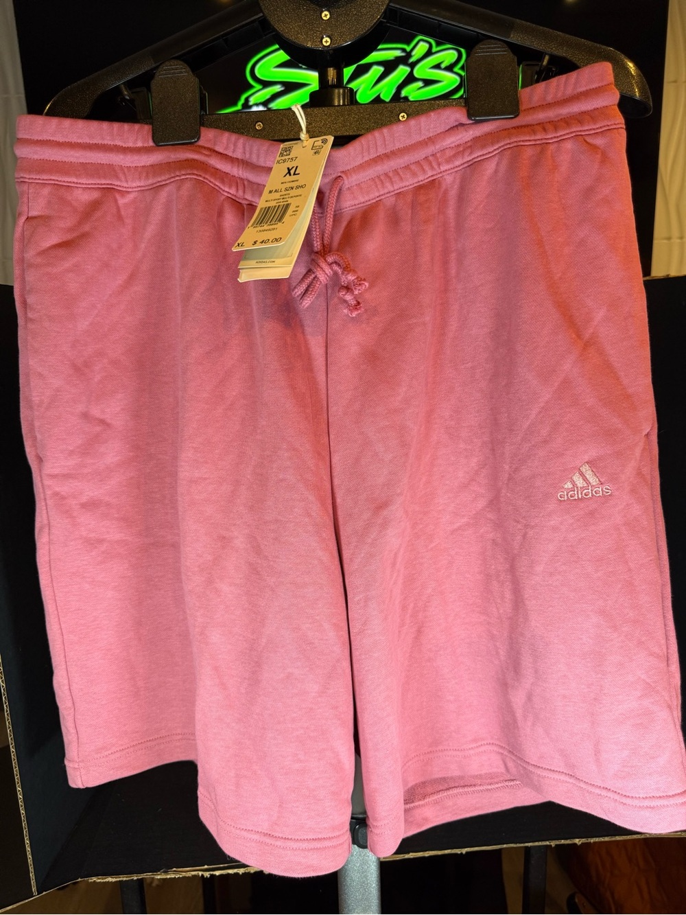 adidas Men’s Pink Athletic Drawstring Shorts